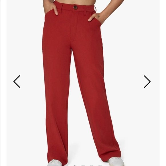 Danielle Bernstein WeWoreWhat Red Trousers - Picture 1 of 5